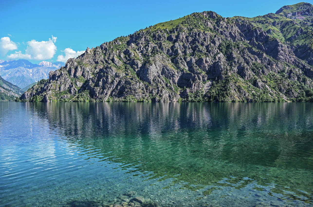 Озеро Сары-Челек, изображение ландшафта.
